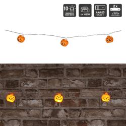 LED Lichterkette Kürbis, 165cm