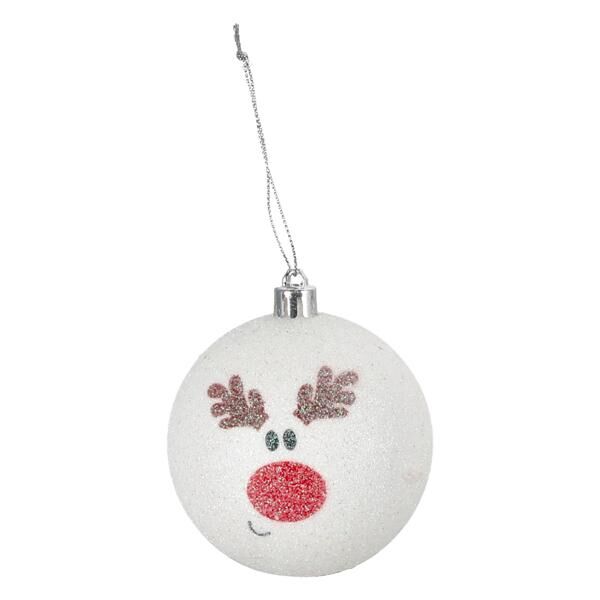 Christbaumschmuck Kugel wei&szlig;, 8cmD