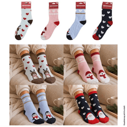 Damen Socken Weihnachten Herz, 4/s