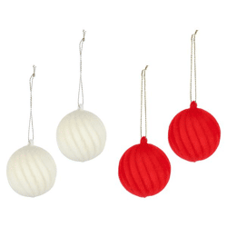 Hänger Kugel, Samt, 2er Set, 2/s, ca.5cmD
