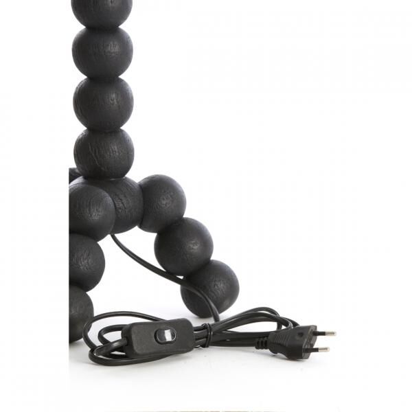 Light & Living Tischlampe Veglio mit EU-Stecker, schwarz, 40 cm