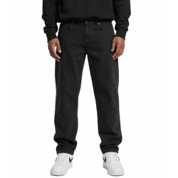 moderne DEF Herren Jeans Reißverschluss Loose Fit Baumwoll-Jeans DFJS193-00709-0014 Schwarz