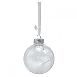 Wilko kerstbal veren 9 cm 12 stuks