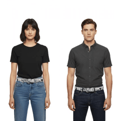 RAMONES Belt for Women and Men, 110m, Newspaper Print, BT106126RAM4, White
