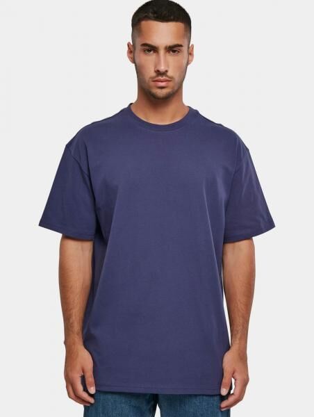 sportliches Build Your Brand Herren T-Shirt Oversize 240 g/m&sup2; mit Baumwolle Blau
