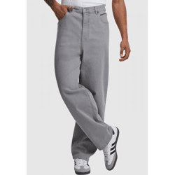 Casual Urban Classics Men's Stretch Zipper Jeans, 390 g/m², with Cotton, Gray
