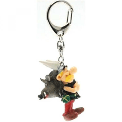Asterix with wild boar - key ring