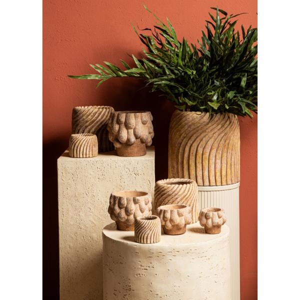 PTMD Blumentopf Neppy L, zementbraun, 19 cm