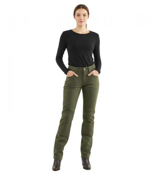 DAINESE Casual Slim Lady Tex Damen Motorrad-Hose mit Pro-Shape 2.0-Protektoren Motorrad-Jeans Motorsport-Hose 202755157 Gr&uuml;n