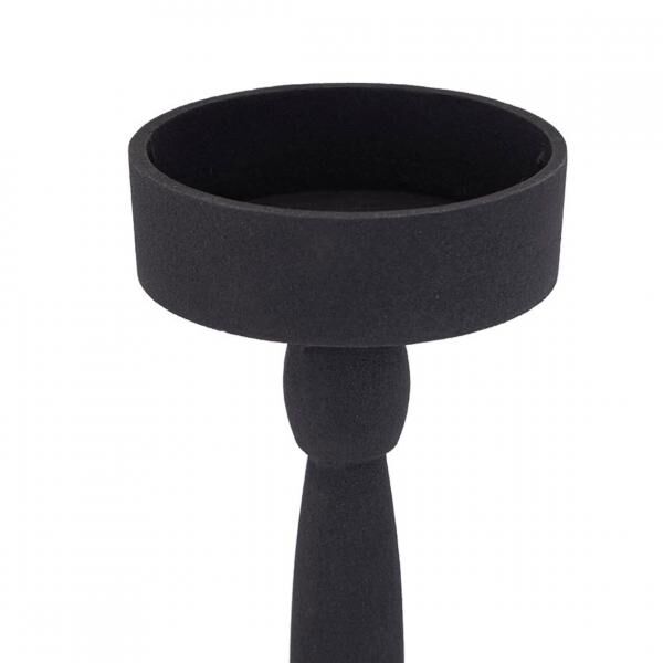 PTMD Kerzenhalter Zival aus Aluminium, schwarz, 78 cm