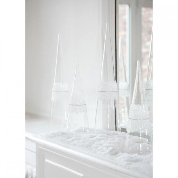 J-Line Weihnachtsbaum aus Glas „Sugar“, 42 cm