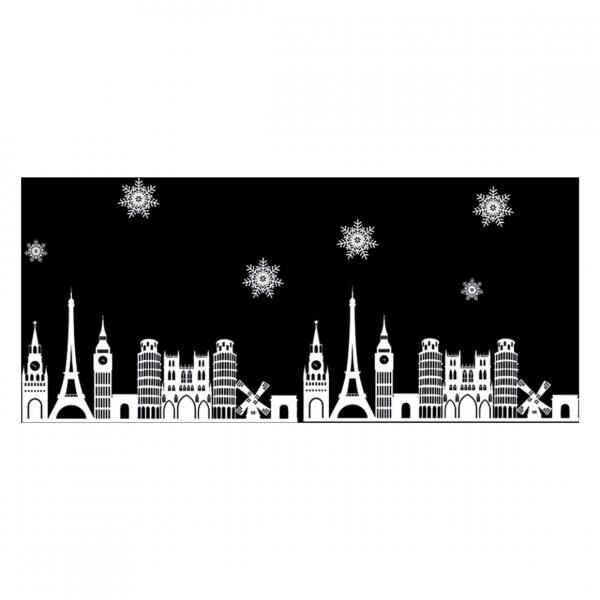 SENZA Fensteraufkleber „City“ in Weiß