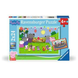 Peppa Pig - Partyzeit! - Puzzle 2x24 Teile