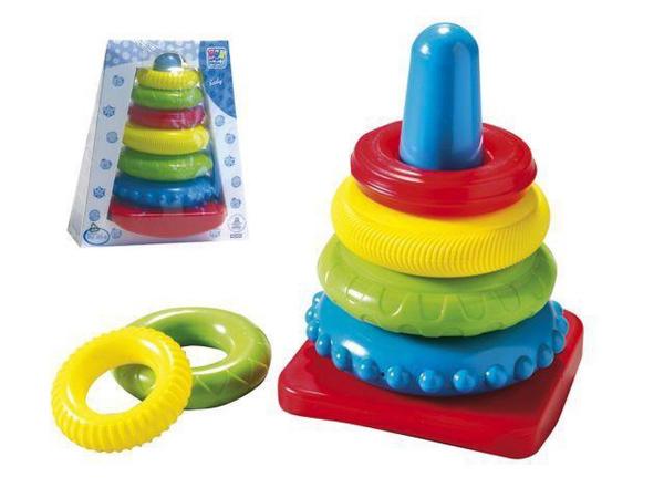 Happy People 40424 - Farbringpyramide - 20 cm 