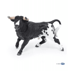 Papo 51184 - Spielfigur - Spanischer Stier Schwarz weiß