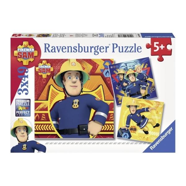 Feuerwehrmann Sam - Puzzle 3x49 Teile
