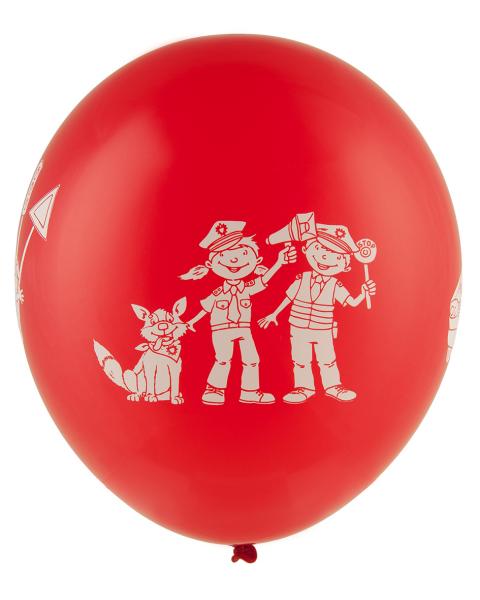Polizei - 7 Luftballons, bunt - 3-fach sortiert - 30 cm