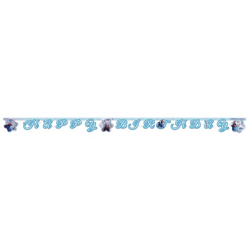Frozen Ice Skating - 1 Happy Birthday Banner