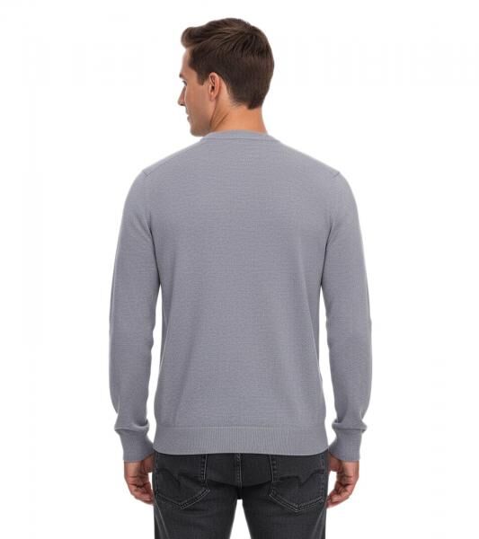 Lacoste Herren Strick-Pullover Baumwoll-Pullover mit Logo-Stickerei Langarm-Shirt AH0128 00 CCA Grau