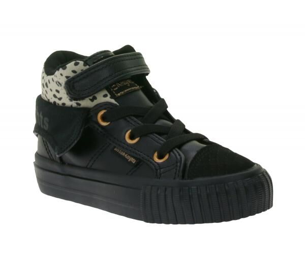 BRITISH KNIGHTS Roco Baby Mid-Top Sneaker mit Geparden-Muster Kleinkinder Schnür-Schuhe mit hoch- oder umklappbaren Schaft Mädchen B48-37