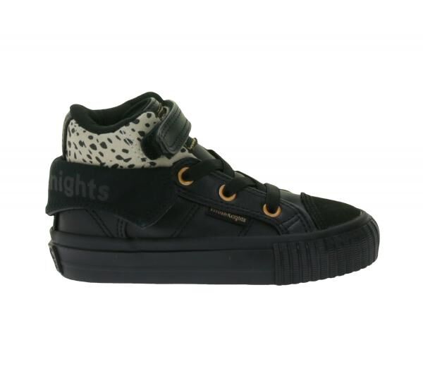BRITISH KNIGHTS Roco Baby Mid-Top Sneaker mit Geparden-Muster Kleinkinder Schnür-Schuhe mit hoch- oder umklappbaren Schaft Mädchen B48-37