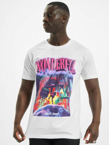 modernes Mister Tee Herren T-Shirt 180 g/m&sup2; mit Baumwolle Wei&szlig;