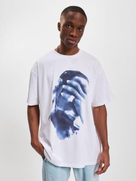 modernes Mister Tee Herren T-Shirt Oversize 240 g/m&sup2; mit Baumwolle Wei&szlig;