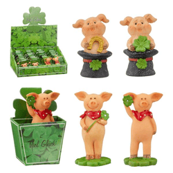 Lucky Pig in Gift Box, 4/set, approx. 7 cm