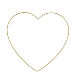 Hanging heart DIY, gold, M, approx. 42x40cm
