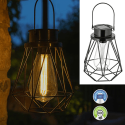 LED Solar Lantern, black, approx. 18 cm H