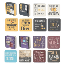Beer mat memo game BBQ set of 12 