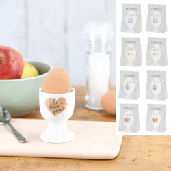 Egg cup on a base with a card, set of 4, approx. 7 cm high