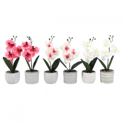 Künstliche Orchidee im Topf 28 cm 6 Stück sortiert