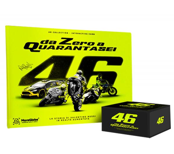 VR46 Fanbuch Von Null auf 46 Stickeralbum über die Geschichte von Valentino Rossi der MotorGP-Ikone interaktiven Erlebnissen italienische 