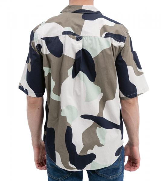ONLY & SONS Herren Kurzarm-Hemd im Camouflage-Look Baumwoll-Hemd mit Kn&ouml;pfen 22024495 Bunt