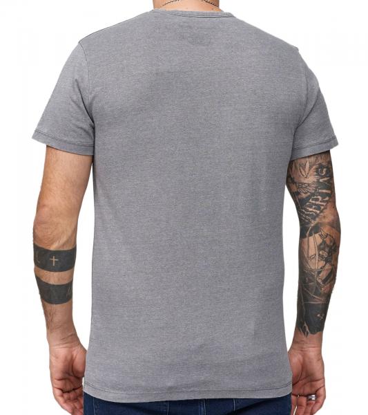 RE:COVERED X BUDWEISER Herren T-Shirt mit gro&szlig;em "King of Beers"-Print Alltags-Shirt Kurzarm-Shirt MMABI408 Grau