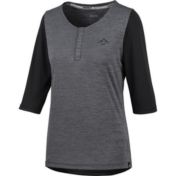 IXS Kinder Radtrikots Carve X Henley Radtrikot Schwarz