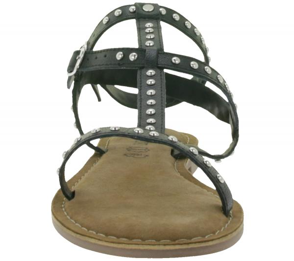 Trendige LAZAMANI Damen Sandalen mit Nieten Sommer-Schuhe LA75021 Schwarz