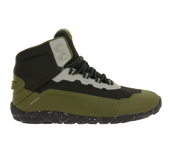 wasserdichte GROUNDIES Barfu&szlig;schuhe All Terrain High 2.0 Damen High -Top Hiking Sneaker mit TrueSense Sohle GND-130258-38 Braun