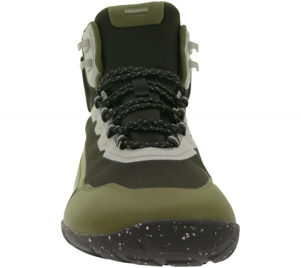 wasserdichte GROUNDIES Barfu&szlig;schuhe All Terrain High 2.0 Damen High -Top Hiking Sneaker mit TrueSense Sohle GND-130258-38 Braun