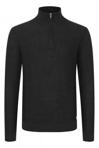 klassischer 11 PROJECT PRTillmann Fine Herren Troyer mit Stehkragen Pullover 21301005-ME-194008 Schwarz