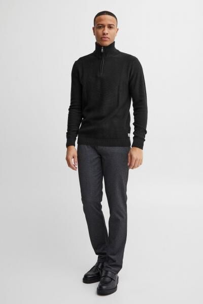 klassischer 11 PROJECT PRTillmann Fine Herren Troyer mit Stehkragen Pullover 21301005-ME-194008 Schwarz