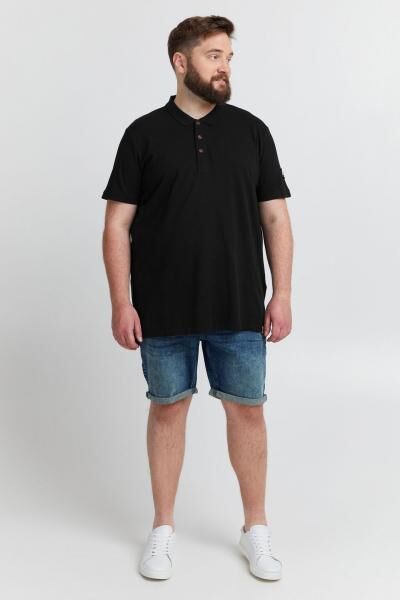 Klassisches SOLID SDTrip BT Herren Poloshirt Gro&szlig;e Gr&ouml;&szlig;en mit 3-Knopf-Leiste Shirt 21300885-ME-799000 Schwarz