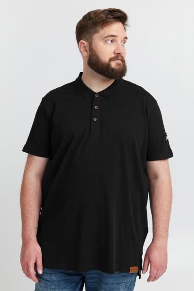 Klassisches SOLID SDTrip BT Herren Poloshirt Gro&szlig;e Gr&ouml;&szlig;en mit 3-Knopf-Leiste Shirt 21300885-ME-799000 Schwarz