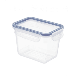 Rotho CLIC & LOCK Kühlschrankorganizer 1 Liter Stapelbare Frischebox mit Deckel 16,1 × 12 × 11,3 cm 7636311 Transparent/Weiß