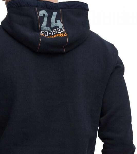 FQ1924 Erik Herren Sweatshirt Kapuzen-Pullover Baumwoll-Pulli mit Stickerei 21900544-ME 194011 Blau