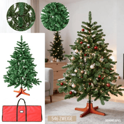 Weihnachtsbaum mit Holzständer, künstlich, 150cmH