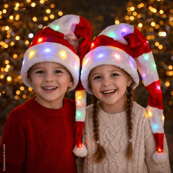 LED Weihnachtsmütze, XXL, ca.100cmL