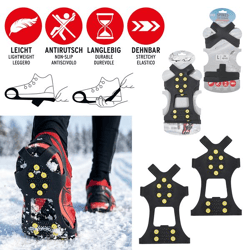 Spikes für Schuhe, schwarz, 3/s, 2er Set