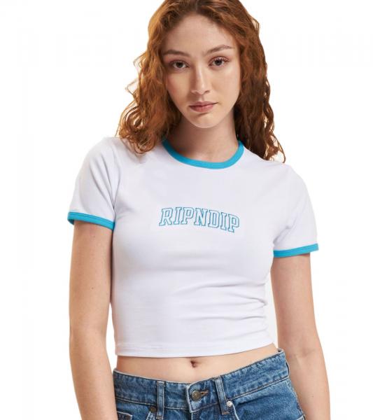 Rip N Dip Team Spirit Kurzes Ringer-T-Shirt wei&szlig;